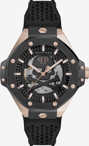 Philipp Plein Uhr 'Skeleton Royal' in Schwarz: Vorderseite