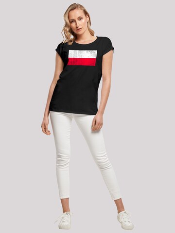 T-shirt 'Poland Polen Flagge' F4NT4STIC en noir