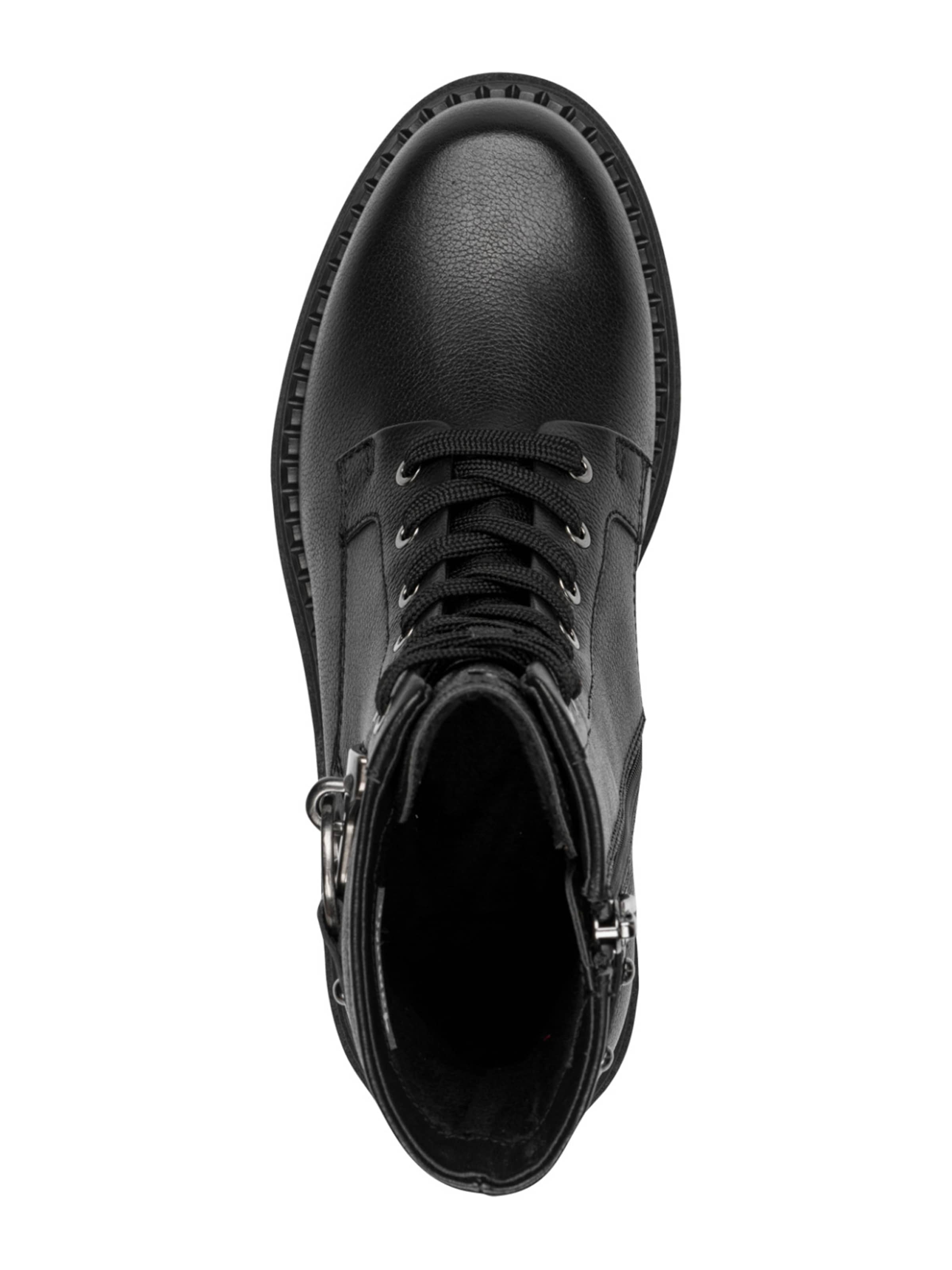 Tamaris Ботинки на шнуровке в Черный