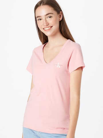 Calvin Klein Jeans Tričko – pink: přední strana
