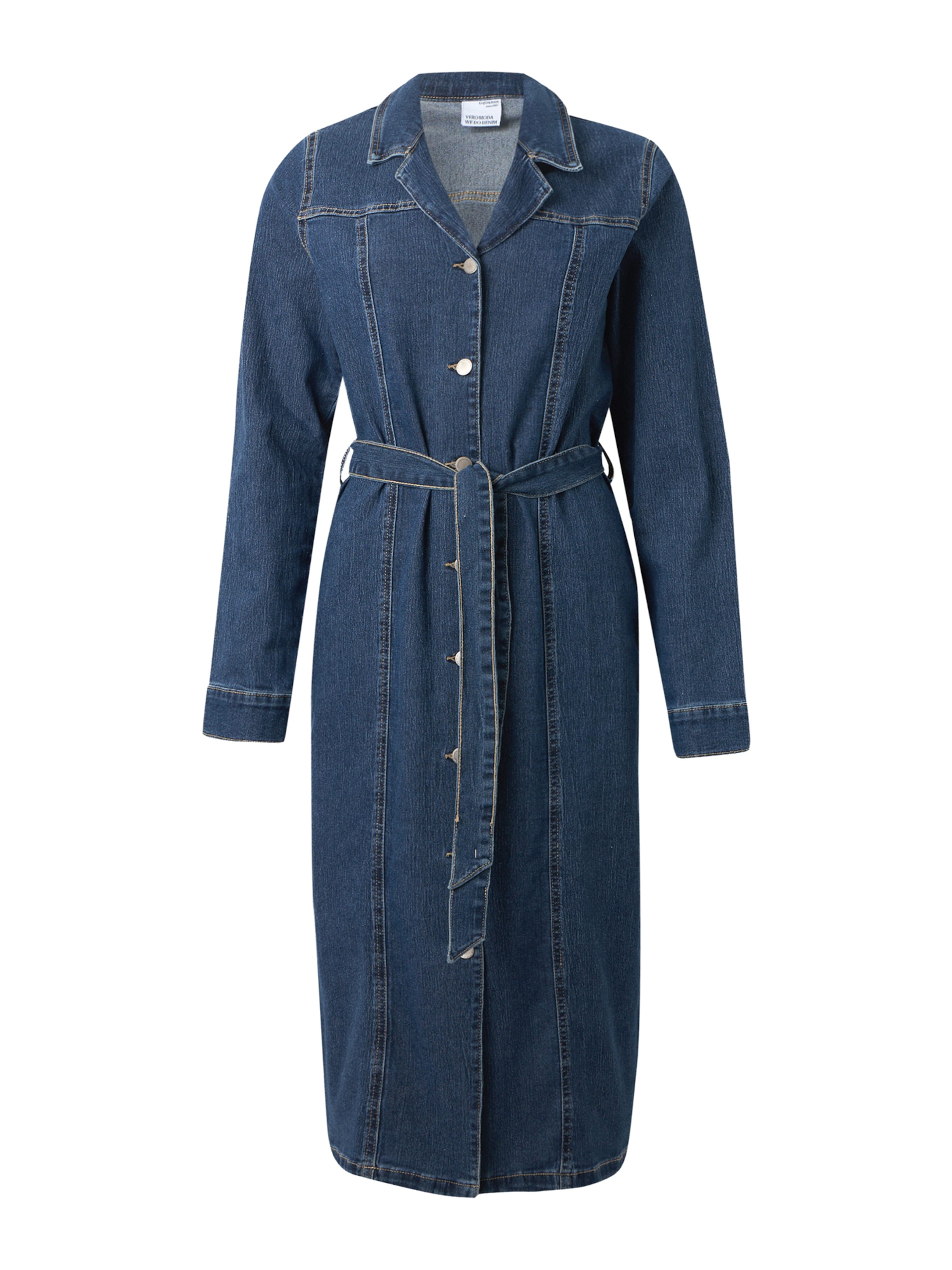 VERO MODA Skjortklänning 'VMTelly' i blå: framsida