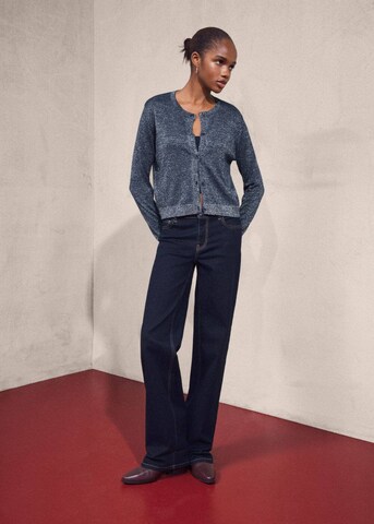 MANGO TEEN Knit Cardigan 'Carmen' in Blue