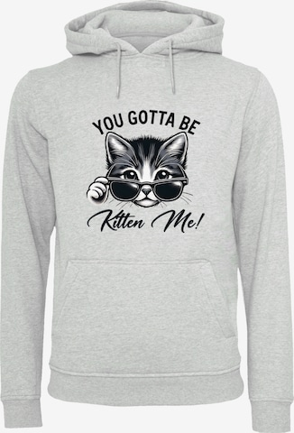 Sweat-shirt 'Kätzchen You Gotta Be Kitten Me!' F4NT4STIC en gris : devant