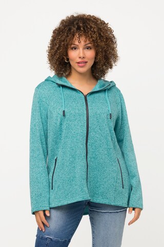 Ulla Popken Sweat jacket in Blue: front