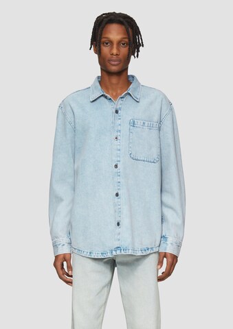 QS Regular fit Overhemd in Blauw: voorkant