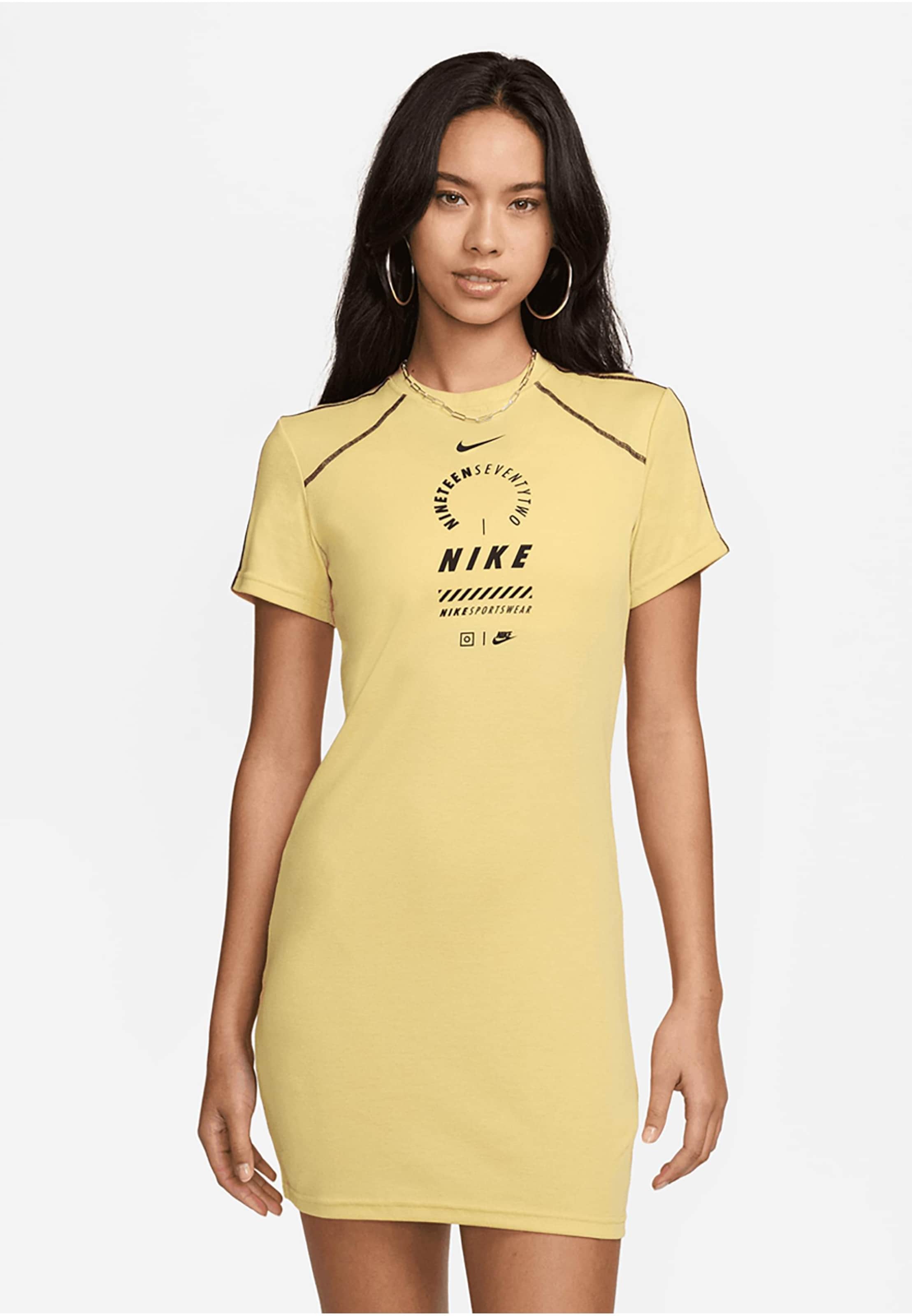 yellow nike t shirt dress