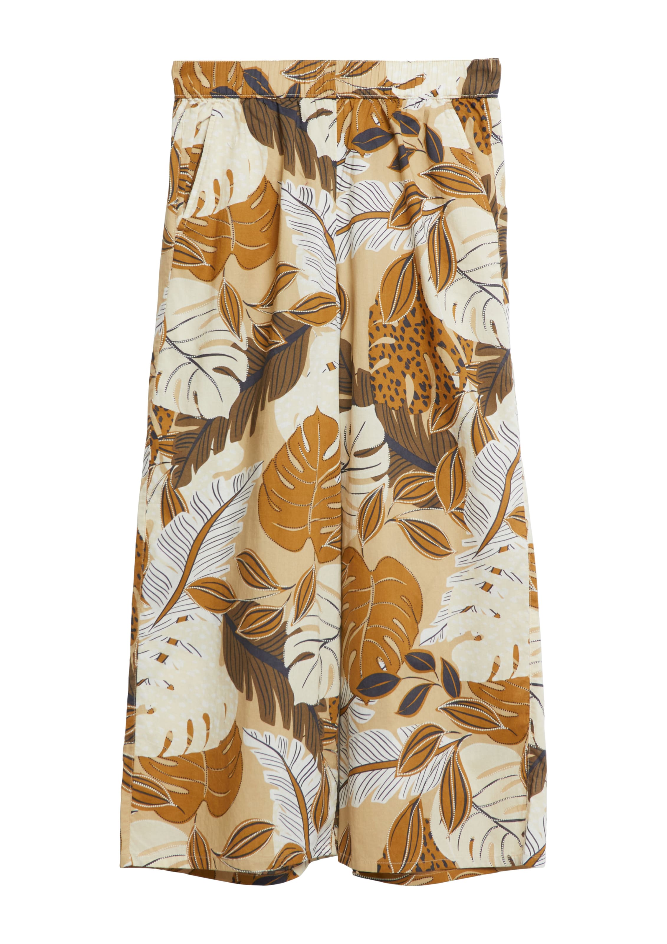 s.Oliver Wide Leg Hose in Beige: Vorderseite