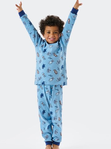 SCHIESSER Pyjama 'Natural ' in Blau: predná strana