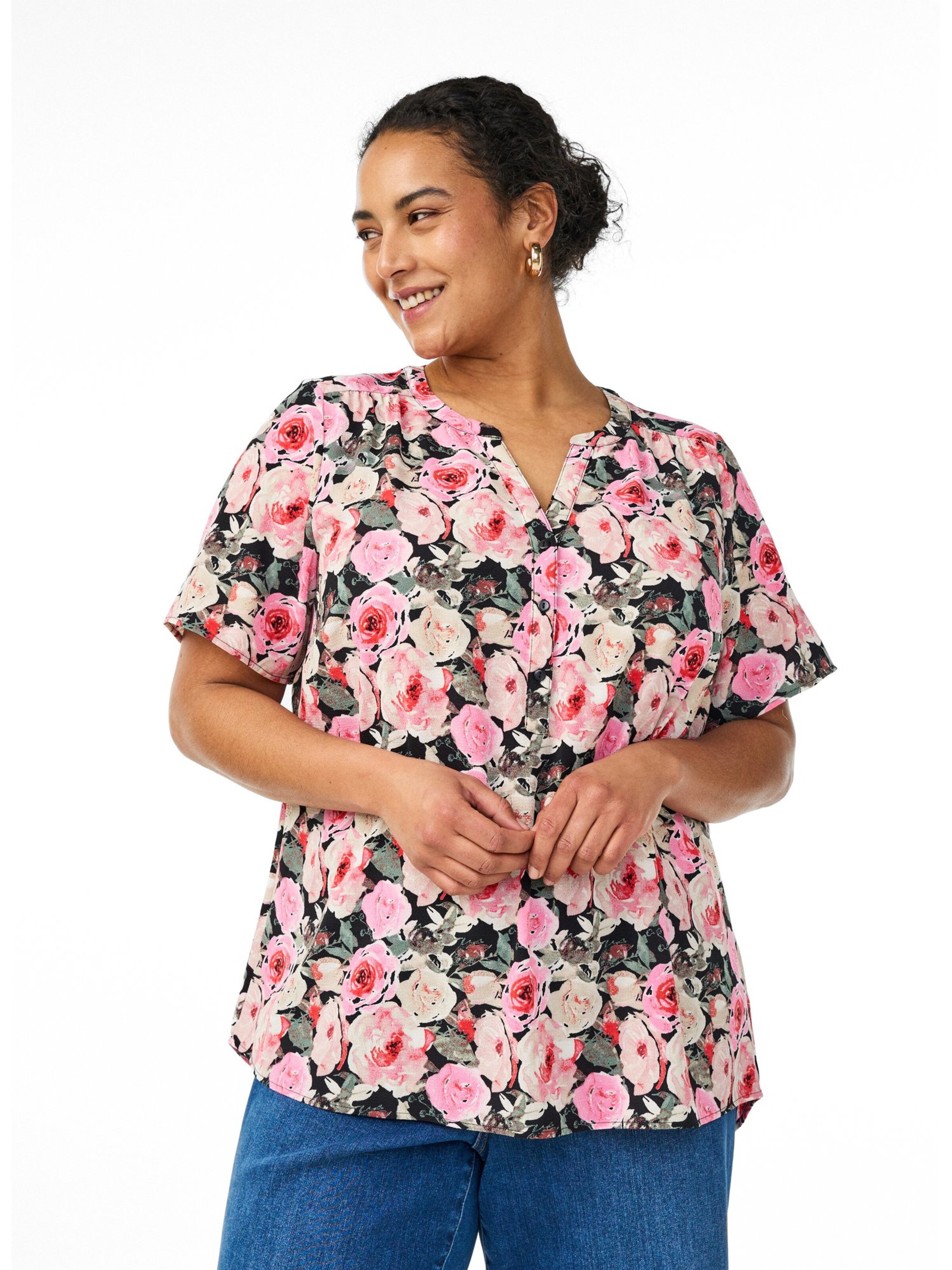 Bluză 'Caanni' de la Zizzi pe roz: față