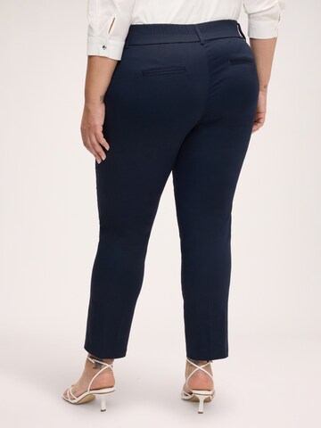 Coupe slim Pantalon Fiorella Rubino en bleu
