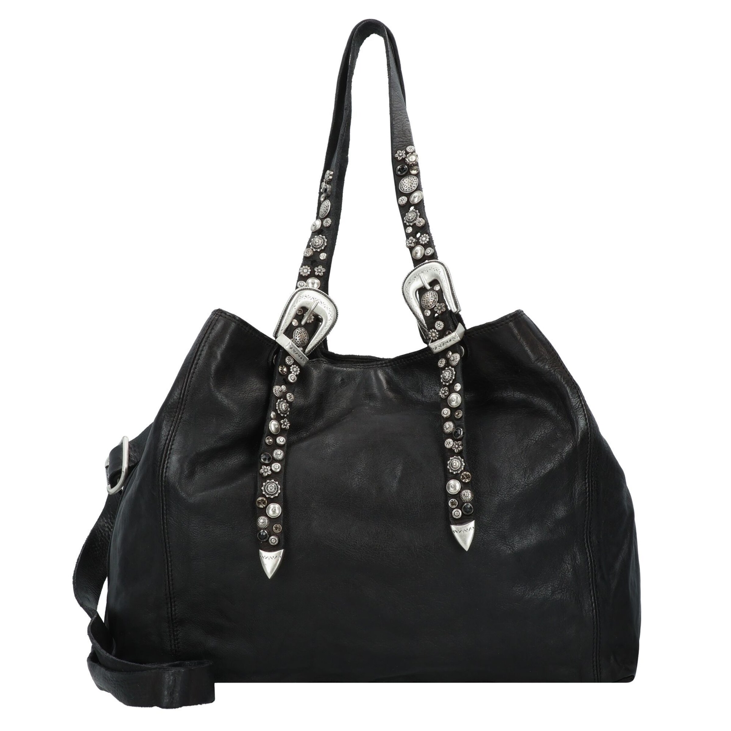 Shopper 'Lidia' di Campomaggi in nero: frontale