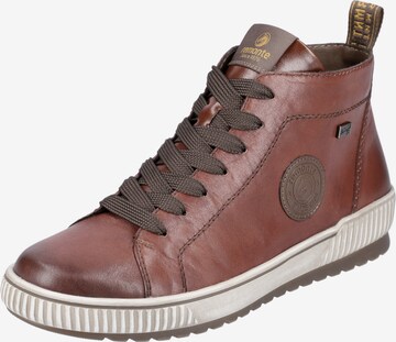 REMONTE High-Top Sneakers in Brown: front