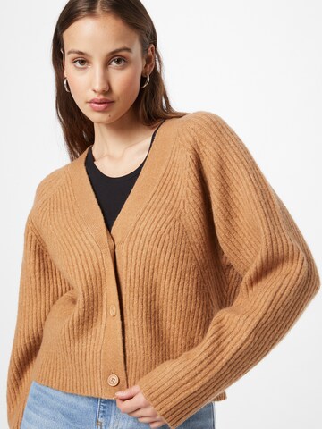 WEEKDAY Knit Cardigan in Beige: front