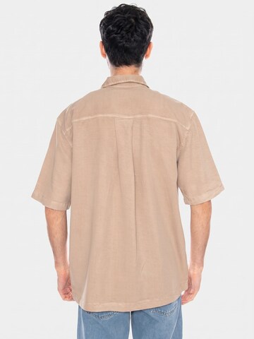elvine Comfort fit Button Up Shirt 'Rhys' in Beige