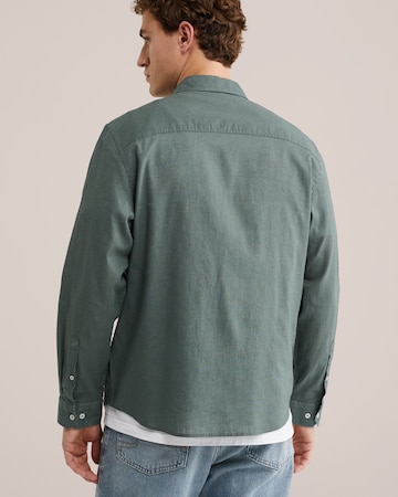 WE Fashion Regular Fit Skjorte i grøn