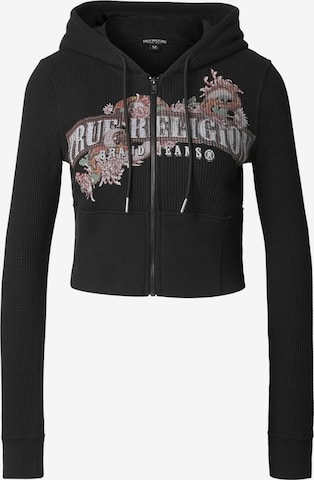 True Religion Sweatjacke in Schwarz: Vorderseite