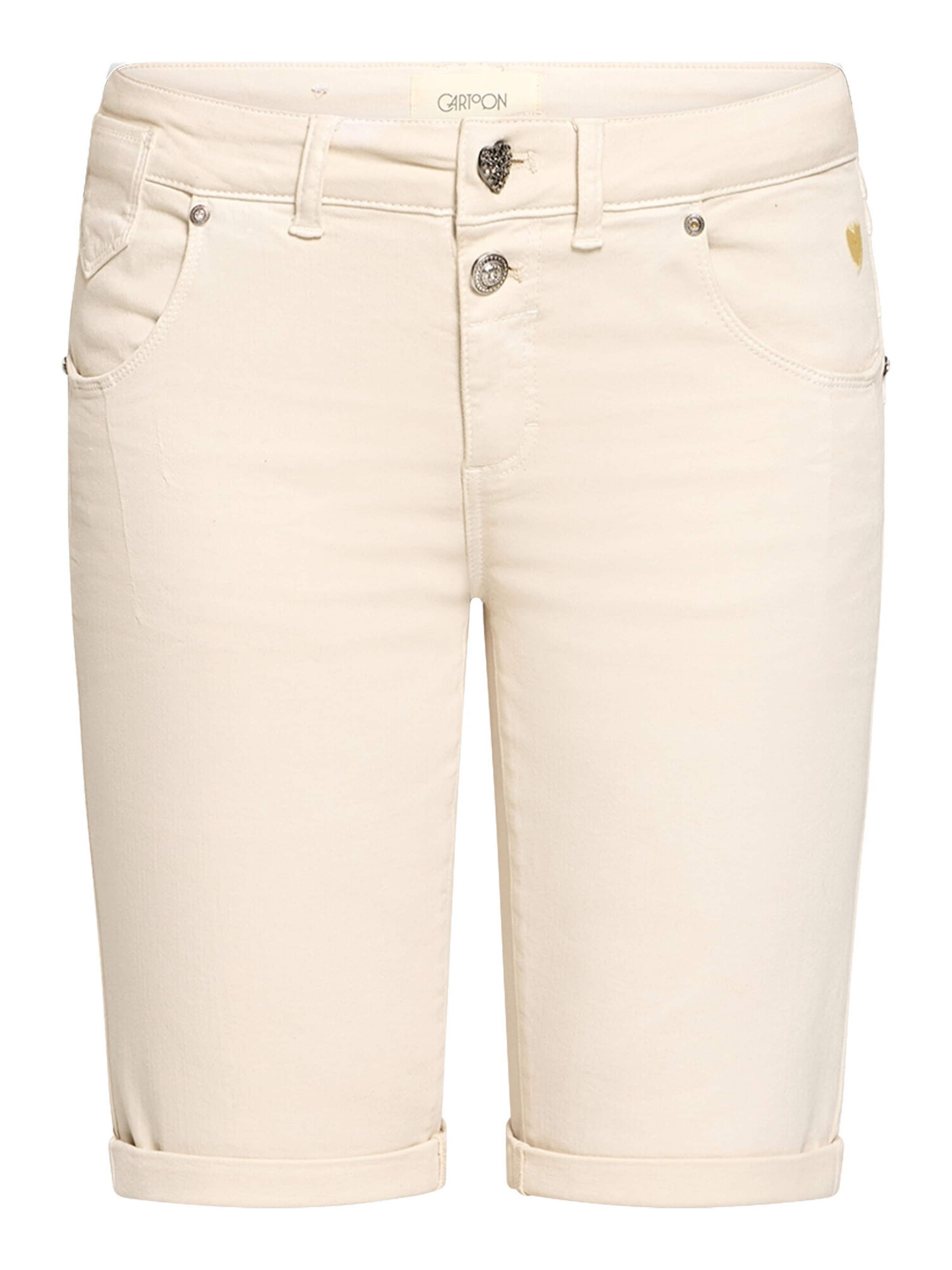 Skinny Pantalon Cartoon en beige : devant