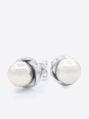 Boucles d'oreilles 'ROCHEREAU' Ateliers Saint Germain en blanc