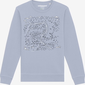 Sweat-shirt ' Landschaft ' Watapparel en bleu : devant