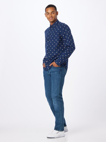 BLEND Regular fit Button Up Shirt in Blue