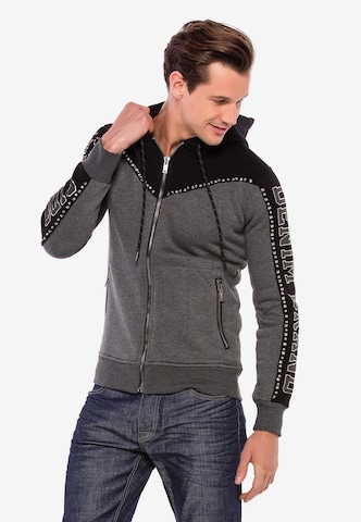 CIPO & BAXX Zip-Up Hoodie in Grey