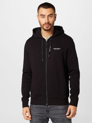 ARMANI EXCHANGE Sweat jacket in Black: front