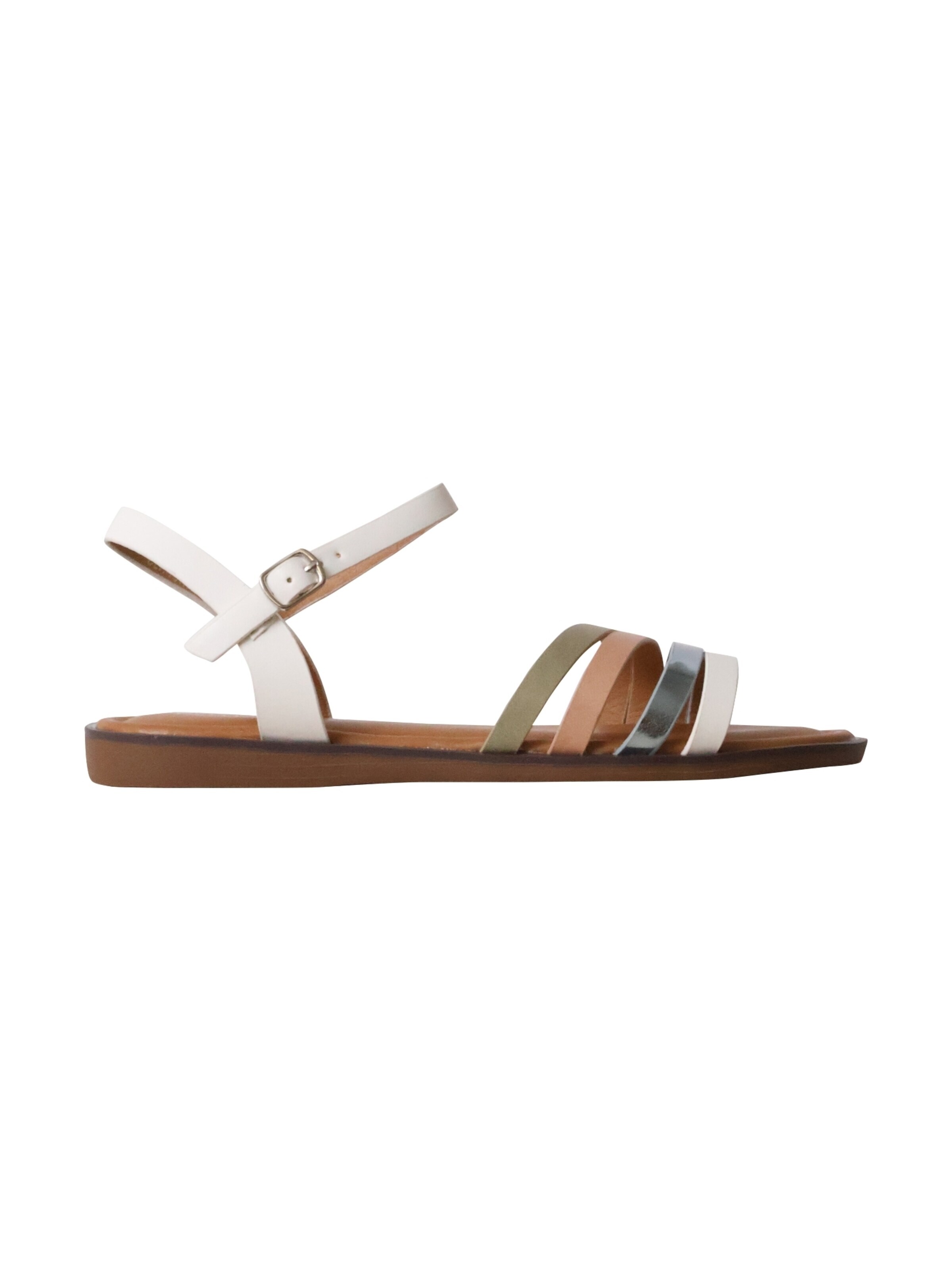 Sandales à lanières 'Flache Sandalen mit Riemen' POTI PATI en blanc