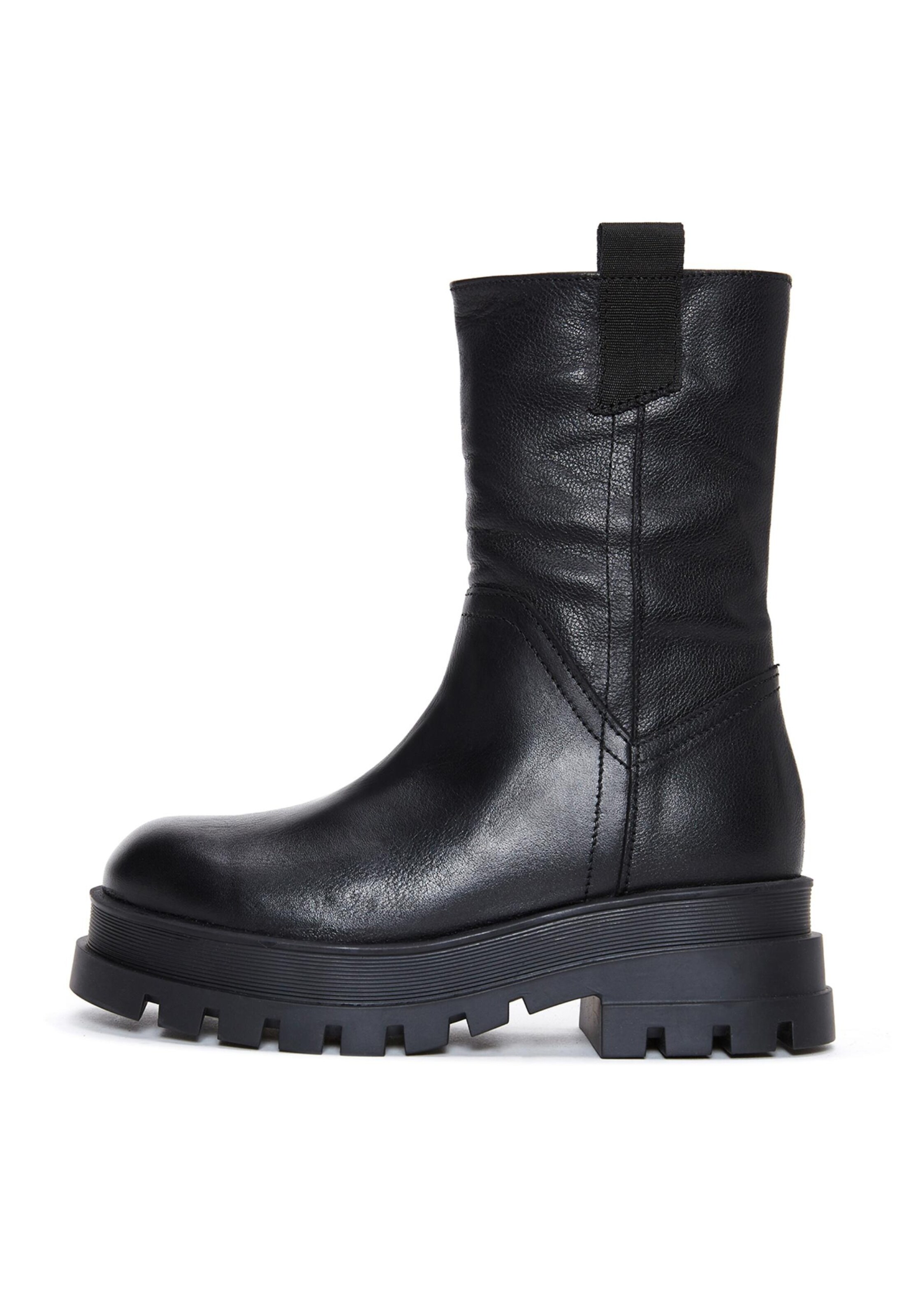 Derimod Bottines en noir, Vue avec produit