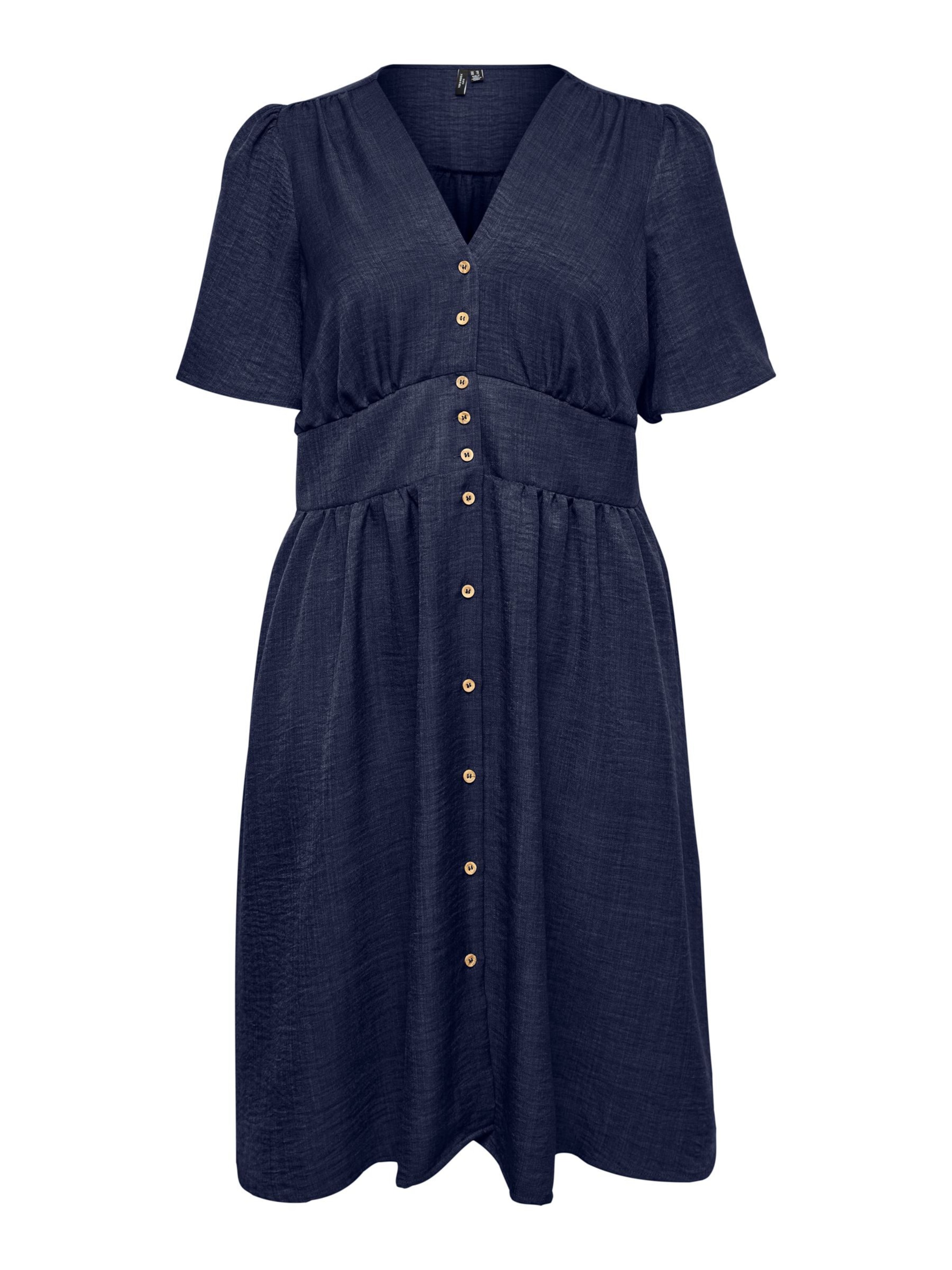 Abito camicia 'VMCMelaney' di Vero Moda Curve in blu: frontale