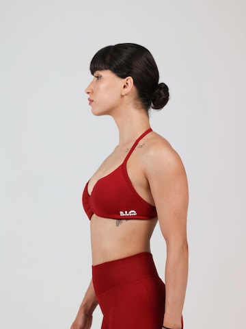 neverover - Bustier Sujetador deportivo 'Hue Minimal Strappy Bra' en rojo