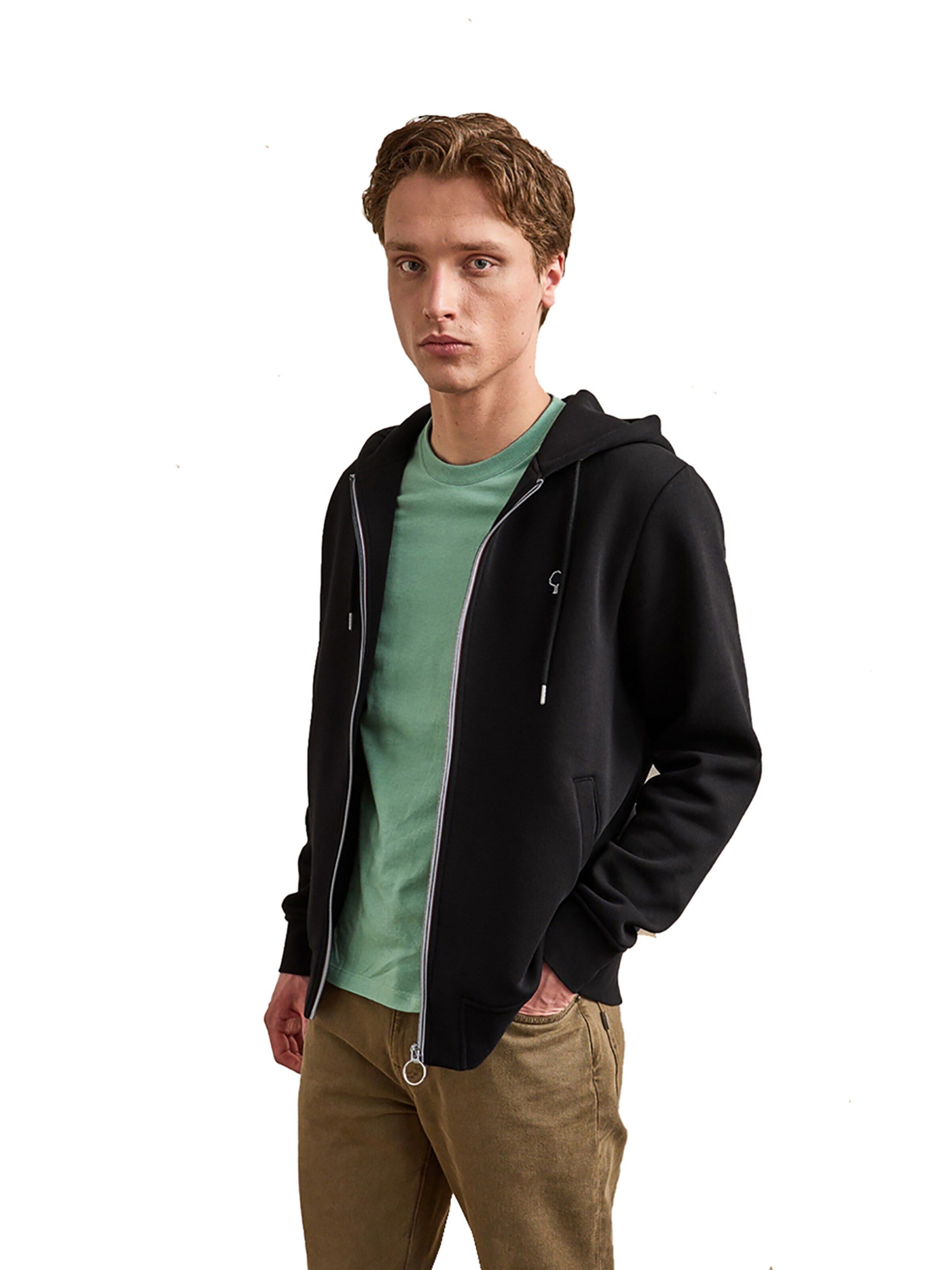 FAGUO Zip-Up Hoodie 'Mesnil' in Black