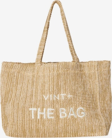 Sac de plage 'Straw Bag XL' VINT+ en beige : devant