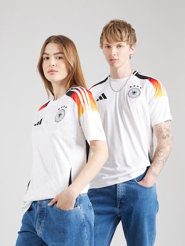 balts ADIDAS PERFORMANCE Sportiska stila krekls 'DFB 24 UNISEX': no priekšpuses