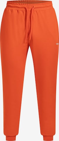 Effilé Pantalon de sport Smilodox en orange : devant