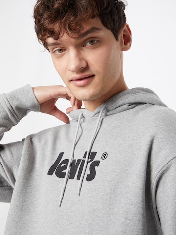 LEVI'S ® - Regular Fit Sweatshirt 'Relaxed Graphic Hoodie' em cinzento