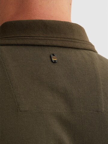 PME Legend T-shirt 'Polo shirt with badges and ribbed collar' i grön