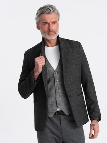 Coupe regular Veste de costume Ombre en gris : devant