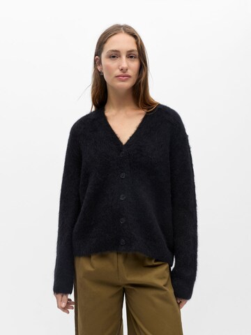 OBJECT Knit cardigan in Black: front