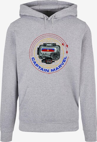 ABSOLUTE CULT Sweatshirt 'Captain Marvel - Pager' in Grey: front