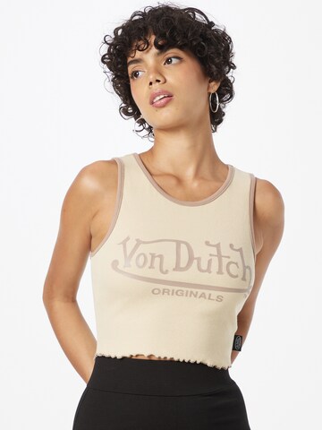 Top 'Ashley' di Von Dutch Originals in beige: frontale