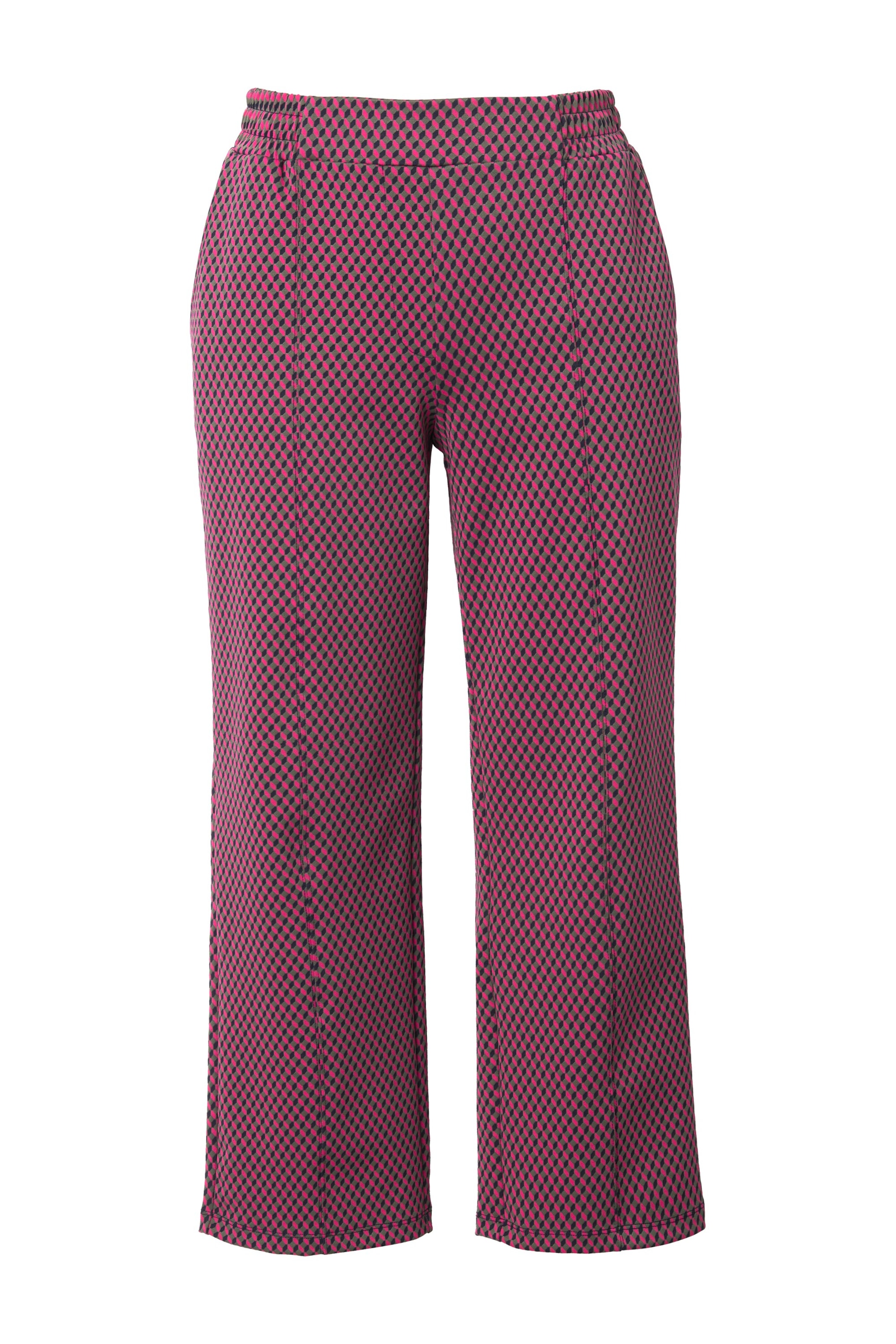 Ulla Popken Regular Trousers in Pink: front