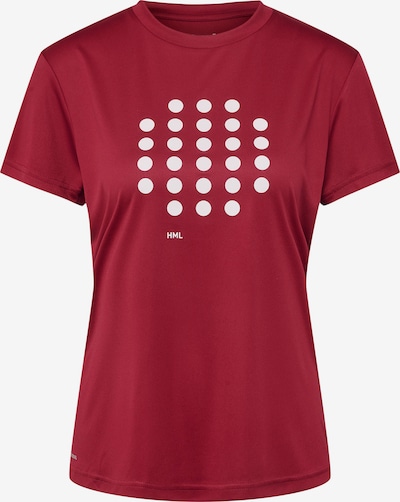 Hummel T-shirt fonctionnel 'Court' en rouge cerise / blanc, Vue avec produit