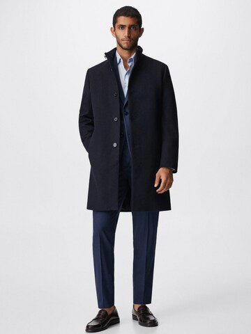 MANGO MAN Between-Seasons Coat 'Funnel' in Black