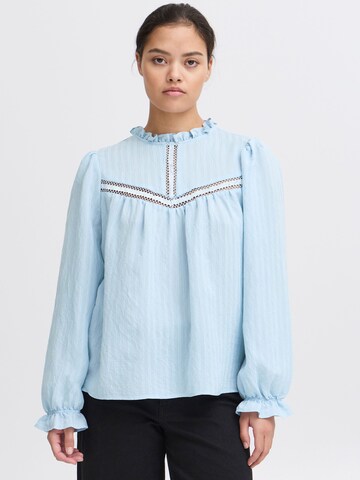 ICHI Langarmbluse ' IXSASSY ' in Blau