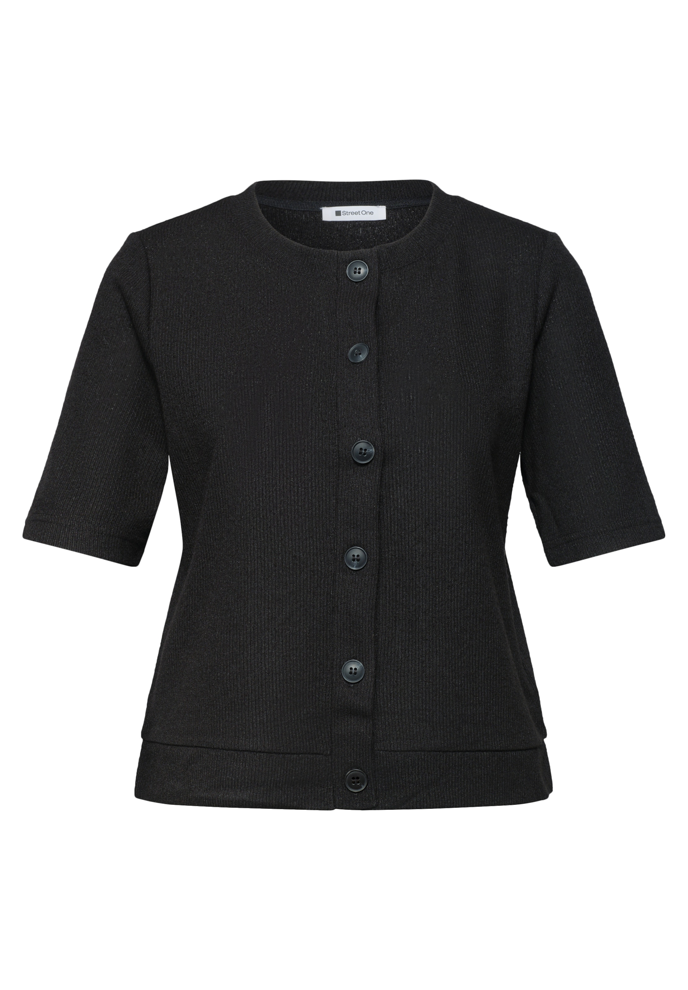 STREET ONE Strickjacke in Schwarz: Vorderseite