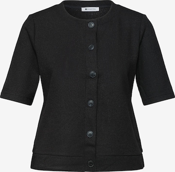 STREET ONE Knit Cardigan in Black: front