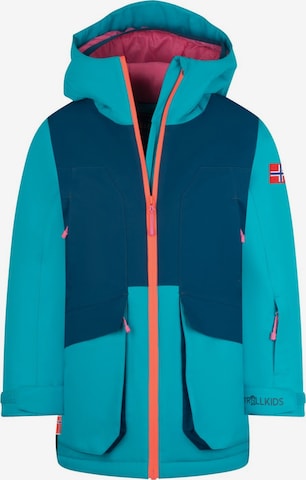 TROLLKIDS Winter Jacket in Blue: front