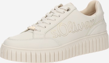 s.Oliver Platform trainers in Beige: front