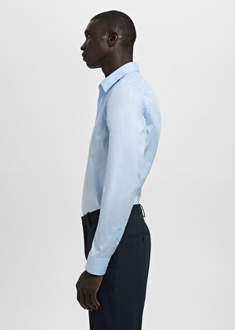 MANGO MAN Slim fit Business Shirt 'Emotion' in Blue
