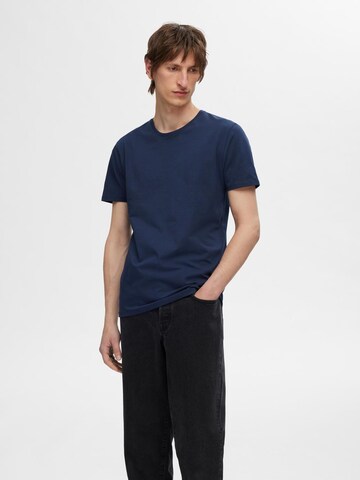 Maglietta 'Roland' di SELECTED HOMME in blu: frontale